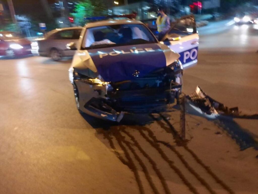 Aksident i rëndë trafiku në Prishtinë, Aksident i rëndë trafiku në Prishtinë, lëndohen pesë zyrtarë policorë